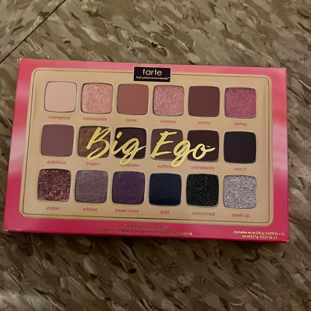 Tarte Big Ego Amazonian Clay 18 Pan Shimmer Foil Matte Eyeshadow Palette